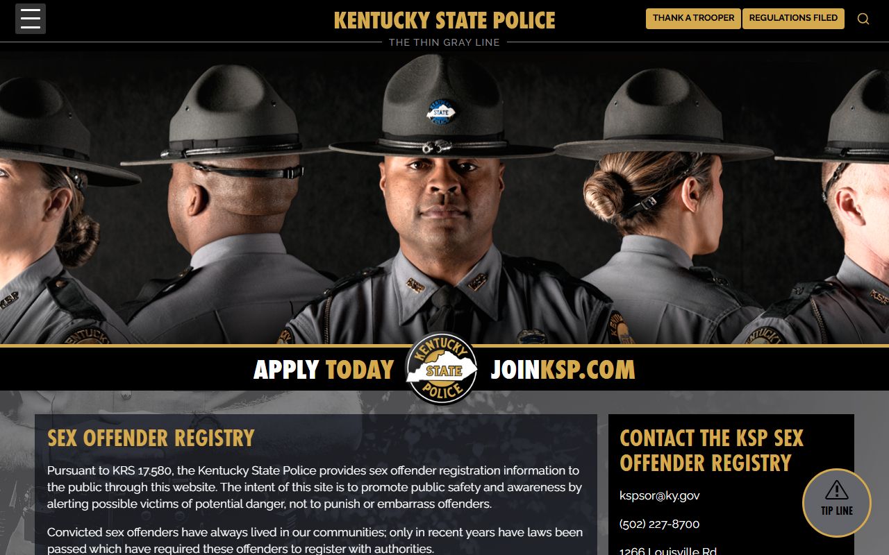 Lee County arrest records Kentucky State Police registry information