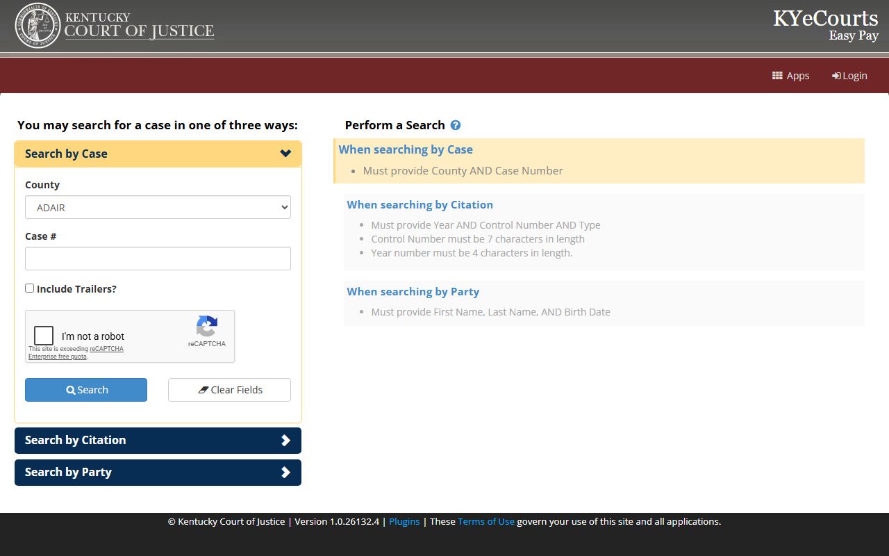 Lee County court records ePay search