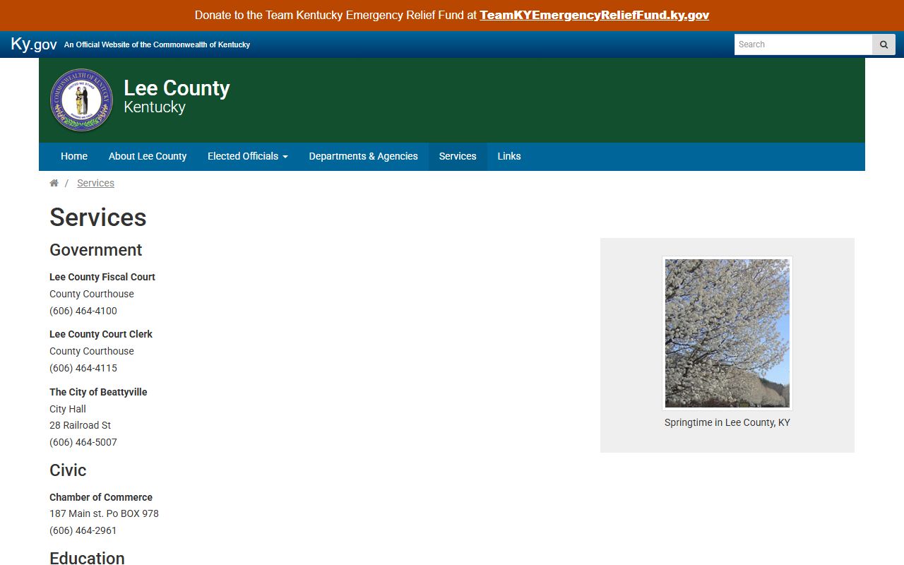 Lee County court records services directory