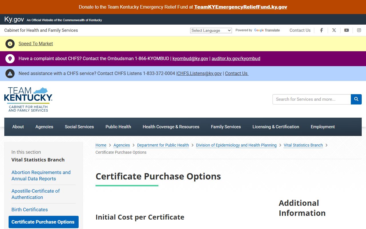 Lee County marriage and divorce records Kentucky vital record purchase options