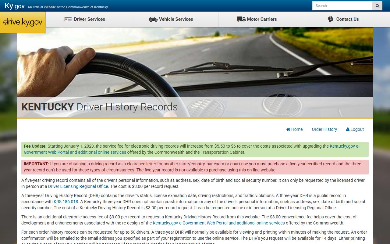 Lee County traffic court records online driver history portal